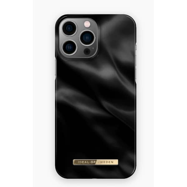 Fashion Case Ideal Of Sweden Case For Iphone 13 Pro Max Black Satin Fashion Case Ideal Of Sweden Case For Iphone 13 Pro Max Black Satin