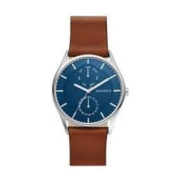Skagen Holst Brown Leather Men Watch SKW6449