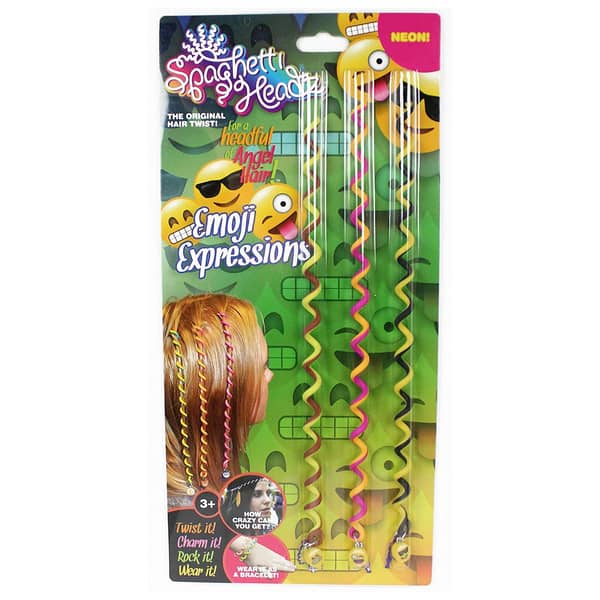 Spaghetti Headz Emoji Expressions 3 Pack Neon Spaghetti Headz Emoji Expressions 3 Pack Neon