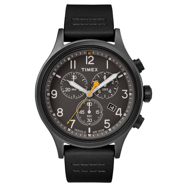 Timex TW2R47500 Allied Quartz Black Leather Watch Men Timex TW2R47500 Allied Quartz Black Leather Watch Men