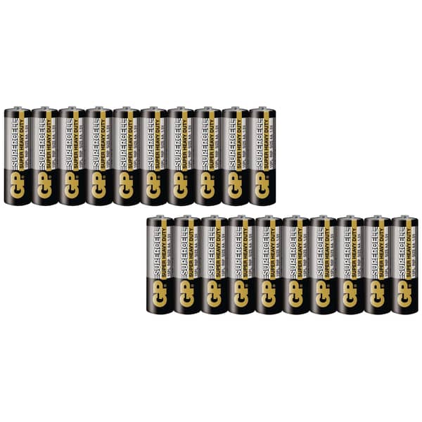 GP AA Supercell Super Heavy Duty Battery AA 20pcs (2x10) GP15PL2P10 GP AA Supercell Super Heavy Duty Battery AA 20pcs (2x10) GP15PL2P10