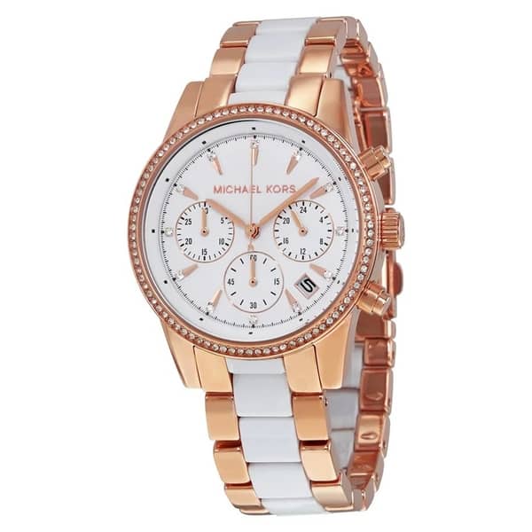 Michael Kors Ritz Quartz Chronograph White Dial Ladies Watch