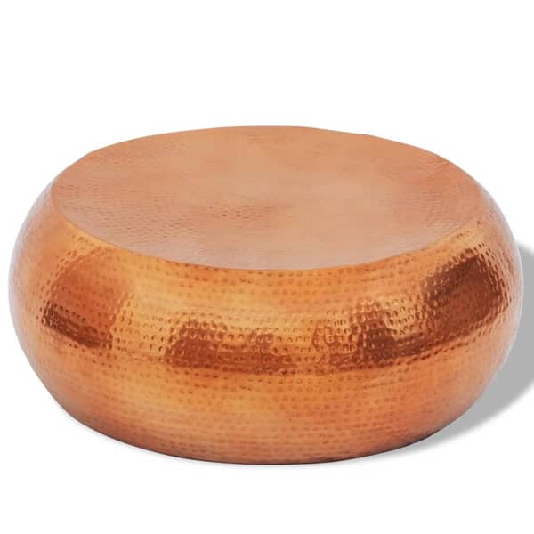 vidaXL Hammered Aluminium Coffee Table Brass/Copper Colour vidaXL Hammered Aluminium Coffee Table Brass/Copper Colour