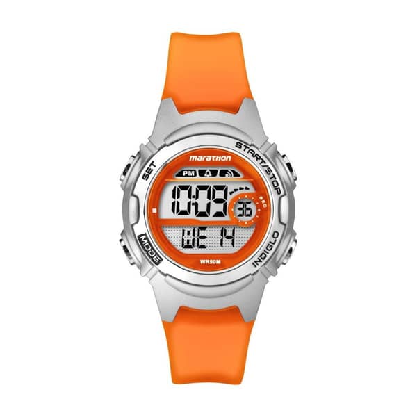 Timex TW5K96800 Marathon Orange Resin Quartz Watch Women Timex TW5K96800 Marathon Orange Resin Quartz Watch Women