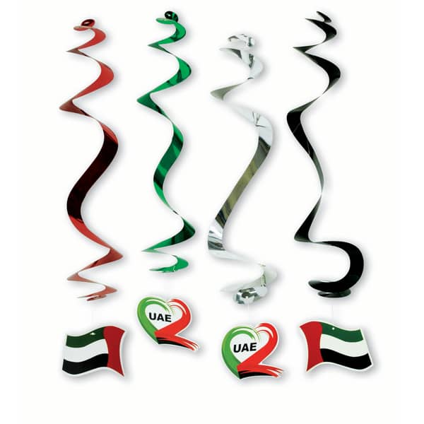 Uae National Day Streamer Decoration,4pcs/pk