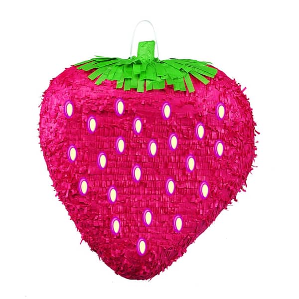 Unique- Standard Pinatas - Strawberry Pinata 18in X 16in Ipcs Unique- Standard Pinatas - Strawberry Pinata 18in X 16in Ipcs