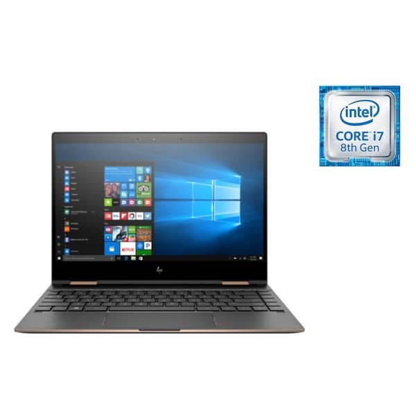 HP Spectre x360 13-AE006NE Convertible Touch Laptop - Core i7 1.8GHz 8GB 512GB Shared Win10 13.3inch 4K Dark Ash Silver HP Spectre x360 13-AE006NE Convertible Touch Laptop - Core i7 1.8GHz 8GB 512GB Shared Win10 13.3inch 4K Dark Ash Silver