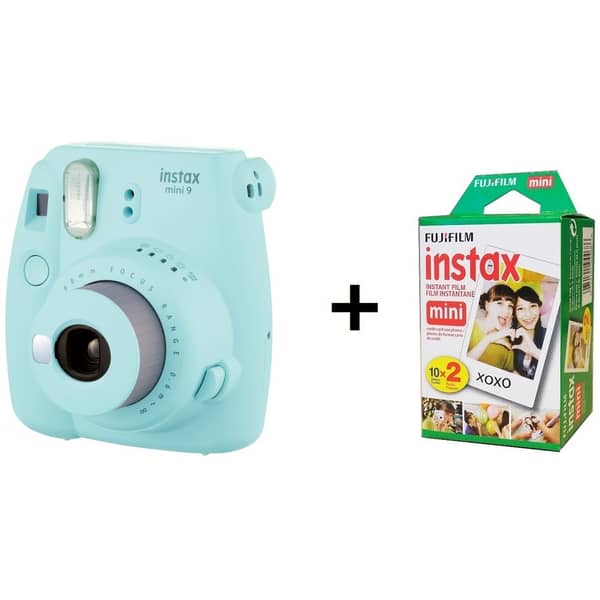 Fujifilm Instax Mini 9 Instant Film Camera Ice Blue + 20 sheets Fujifilm Instax Mini 9 Instant Film Camera Ice Blue + 20 sheets