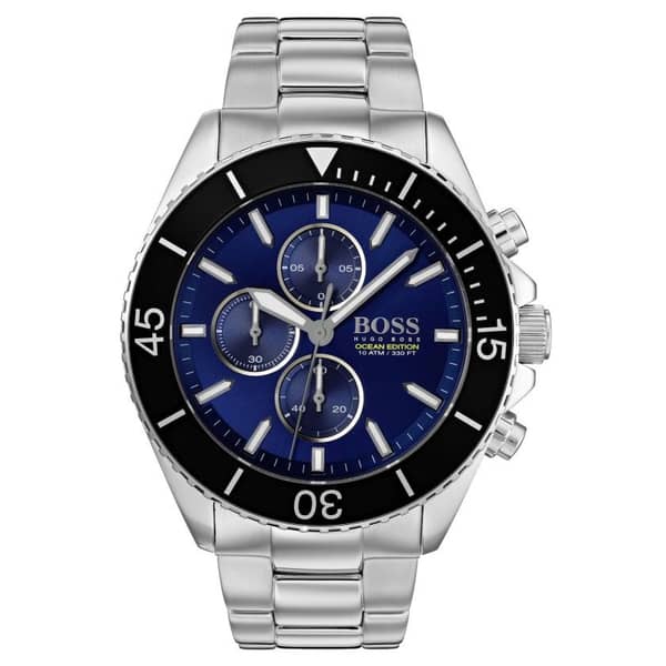 Hugo Boss 1513704 Ocean Edition Quartz Chrono Silver St Steel Watch Men