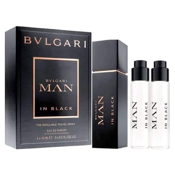 Bvlgari Man Black Gift Set For Men (Bvlgari Man Black 15ml EDP + Bvlgari Man Black Refill 15ml EDP + Bvlgari Man Black Refill 15ml EDP) Bvlgari Man Black Gift Set For Men (Bvlgari Man Black 15ml EDP + Bvlgari Man Black Refill 15ml EDP + Bvlgari Man Black Refill 15ml EDP)