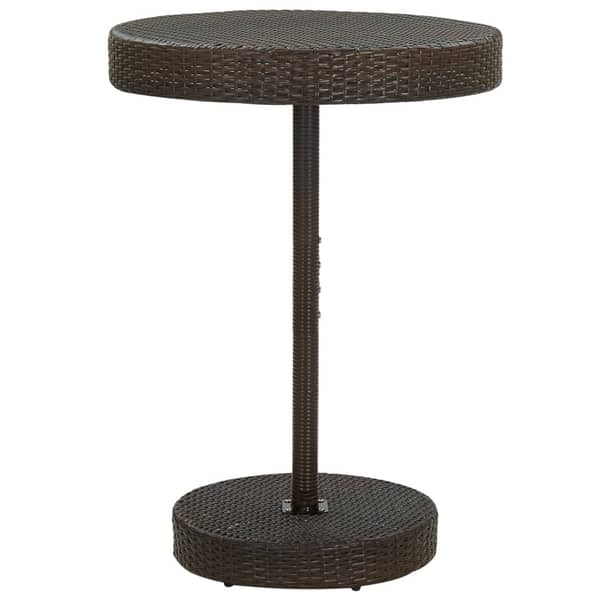 Vidaxl Garden Table Brown 75.5x106 Cm Poly Rattan Vidaxl Garden Table Brown 75.5x106 Cm Poly Rattan