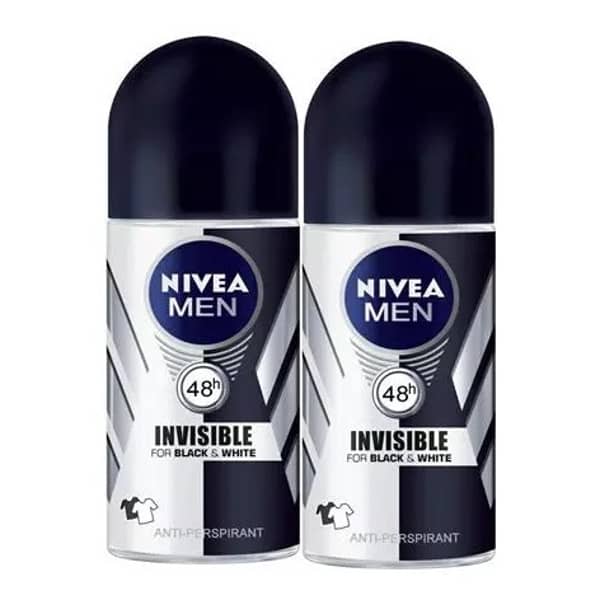 Nivea 82245 Deo Roll On Black & White Men 50ml Twin Pack Nivea 82245 Deo Roll On Black & White Men 50ml Twin Pack