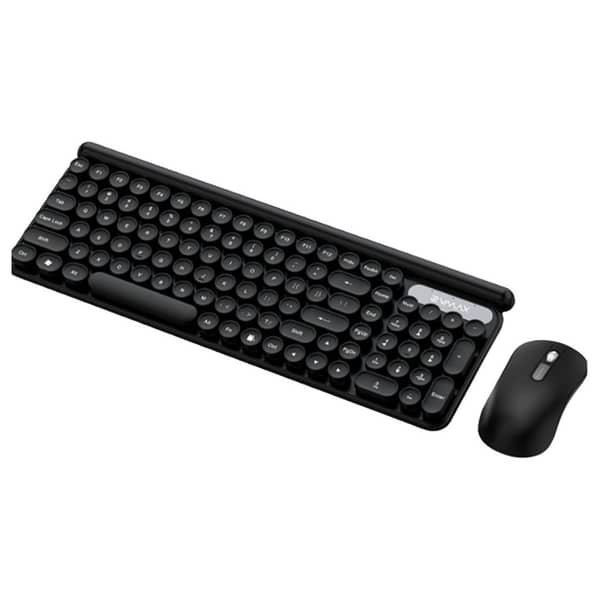 Vmax Retro Wireless Keyboard Mouse Bundle Black
