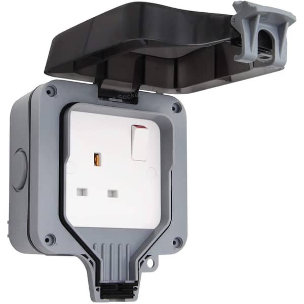 Lavish Outdoor Sockets Waterproof Single Socket,showtop Wall Electrical Outlets,ip66 Switched Socket Covers,13a Outdoor Wall Weatherproof Plug Socket Box (single Socket)