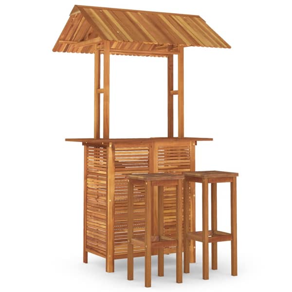 vidaXL 3 Piece Garden Bar Set Solid Wood Acacia vidaXL 3 Piece Garden Bar Set Solid Wood Acacia