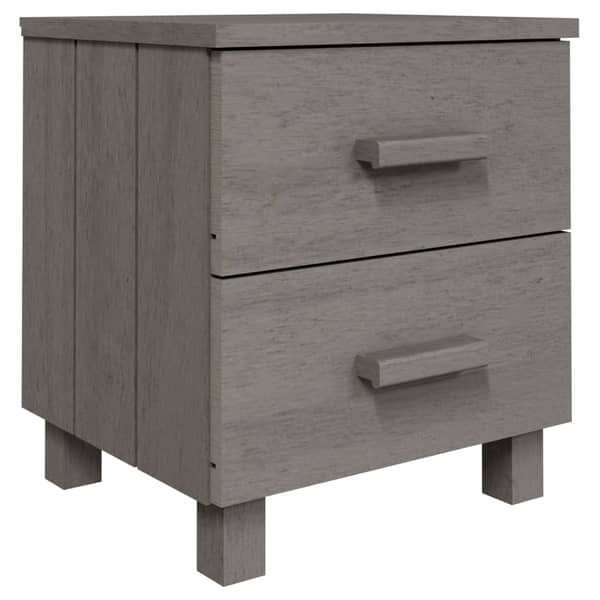 Vidaxl Bedside Cabinet Light Grey 40x35x44.5 Cm Solid Pinewood