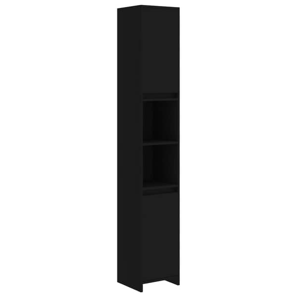 Vidaxl Bathroom Cabinet Black 30x30x183.5 Cm Engineered Wood Vidaxl Bathroom Cabinet Black 30x30x183.5 Cm Engineered Wood