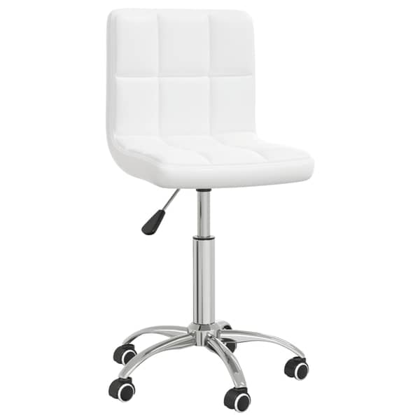 Vidaxl Swivel Office Chair White Faux Leather Vidaxl Swivel Office Chair White Faux Leather