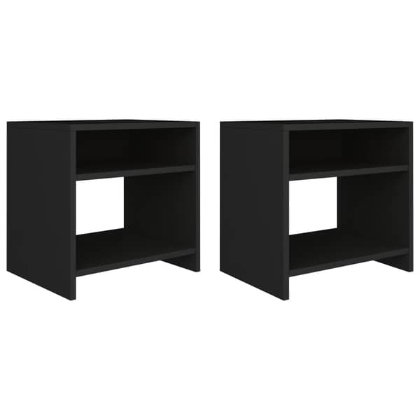 vidaXL Bedside Cabinets 2 pcs Black 40x30x40 cm Engineered Wood vidaXL Bedside Cabinets 2 pcs Black 40x30x40 cm Engineered Wood
