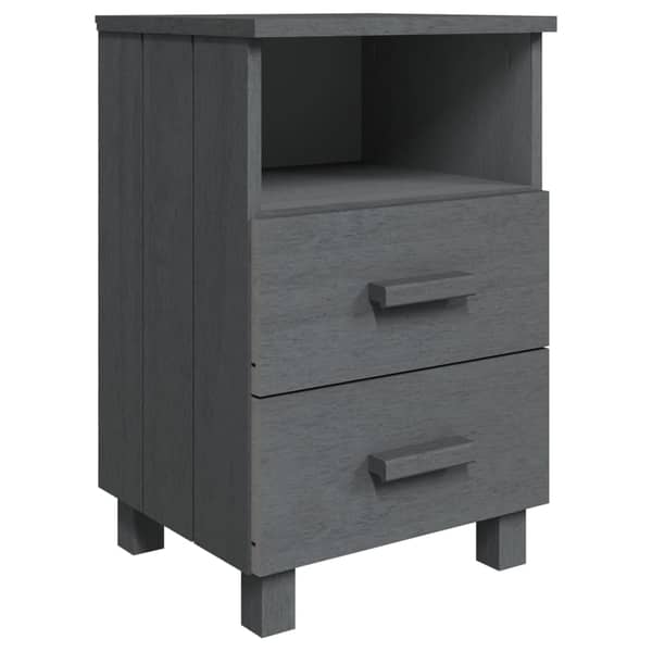 vidaXL Bedside Cabinet HAMAR Dark Grey 40x35x62 cm Solid Wood Pine vidaXL Bedside Cabinet HAMAR Dark Grey 40x35x62 cm Solid Wood Pine