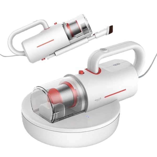 Deerma CM1300 2-in-1 Handheld Lightweight Uv Vacuum Cleaner Anti-dust Mite Remover 350w 12000 Pa Powerful Sunction | 0.4l Capacity | Washable Dustcup And Filter - White
