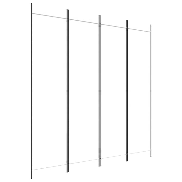 vidaXL 4-Panel Room Divider White 200x200 cm Fabric vidaXL 4-Panel Room Divider White 200x200 cm Fabric