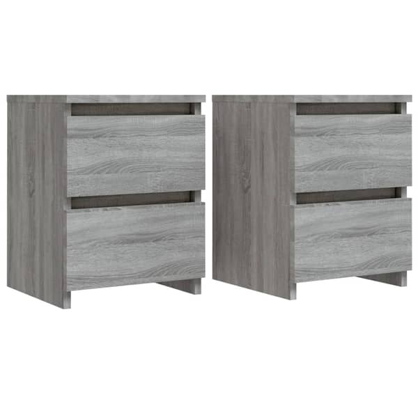vidaXL Bedside Cabinets 2 pcs Grey Sonoma 30x30x40 cm Engineered Wood vidaXL Bedside Cabinets 2 pcs Grey Sonoma 30x30x40 cm Engineered Wood