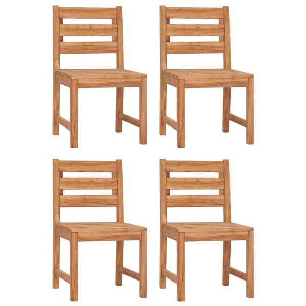 vidaXL Garden Chairs 4 pcs Solid Wood Teak vidaXL Garden Chairs 4 pcs Solid Wood Teak