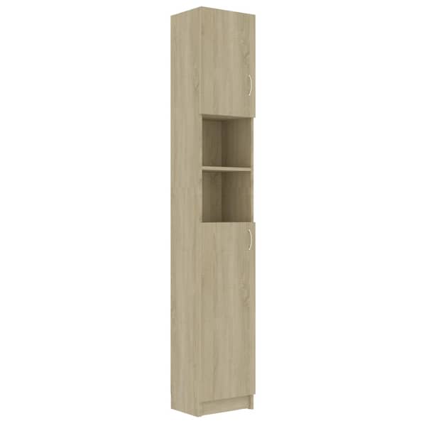 vidaXL Bathroom Cabinet Sonoma Oak 32x25.5x190 cm Engineered Wood vidaXL Bathroom Cabinet Sonoma Oak 32x25.5x190 cm Engineered Wood