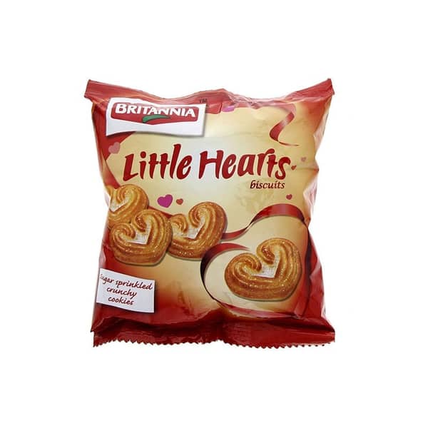 Britannia Little Hearts Biscuits 50.5g Pack Of 10 Britannia Little Hearts Biscuits 50.5g Pack Of 10