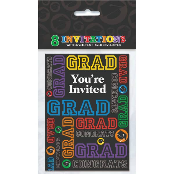 Unique- Grad Party 8 Invitation Unique- Grad Party 8 Invitation