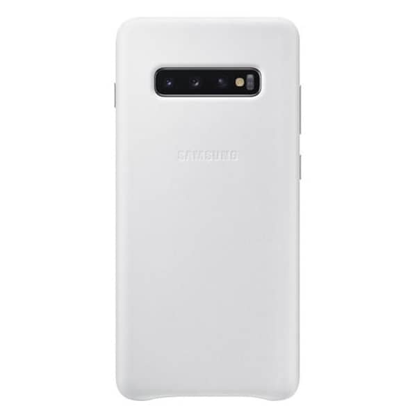 Samsung Leather Case White For Galaxy S10 Plus