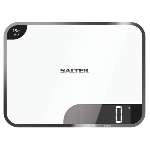 Salter 1079WHDR Electronic Digital Scale 15kg Chopping Board White