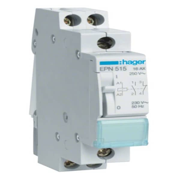Hager 16a 230v 1no+1nc Latching Relay Epn515