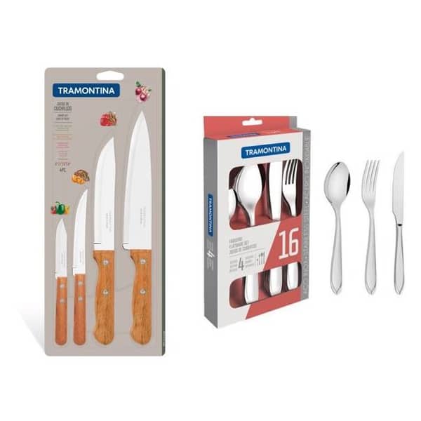 Tramontina 16pcs Flatware + 4pcs Knife Set