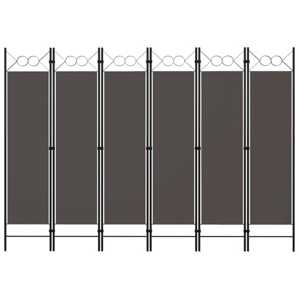 Vidaxl 6-panel Room Divider Anthracite 240x180 Cm Vidaxl 6-panel Room Divider Anthracite 240x180 Cm
