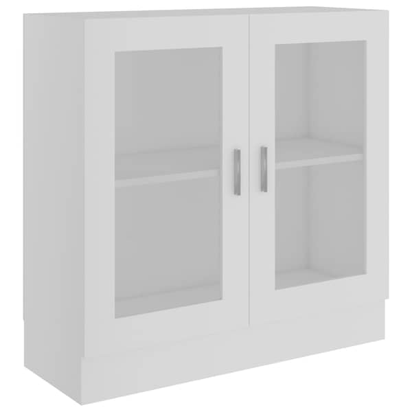 vidaXL Vitrine Cabinet White 82.5x30.5x80 cm Engineered Wood vidaXL Vitrine Cabinet White 82.5x30.5x80 cm Engineered Wood