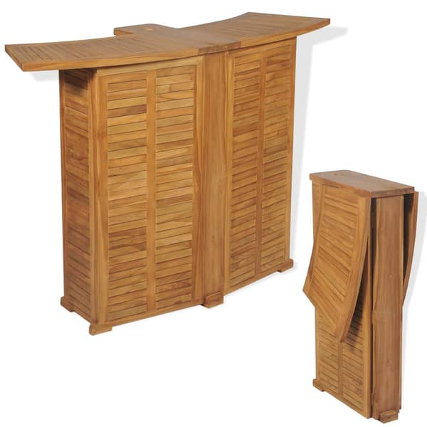 vidaXL Folding Bar Table 155x53x105 cm Solid Teak Wood vidaXL Folding Bar Table 155x53x105 cm Solid Teak Wood