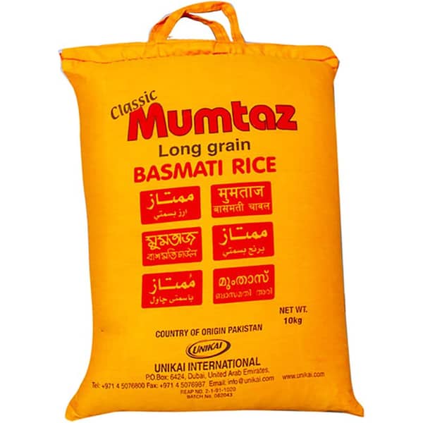Mumtaz Basmati Rice 10Kg