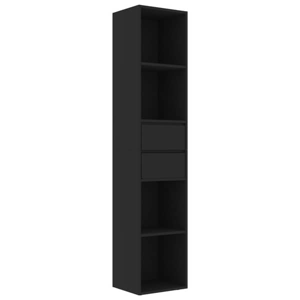 Vidaxl Book Cabinet Black 36x30x171 Cm Engineered Wood Vidaxl Book Cabinet Black 36x30x171 Cm Engineered Wood