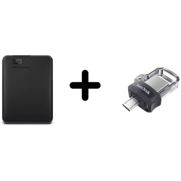 WD Portable HDD USB3.0 3 TB Black WDBU6Y0030BBK-WESN + SDDD3-064G-G46 64 GB DDM.USB BD WD Portable HDD USB3.0 3 TB Black WDBU6Y0030BBK-WESN + SDDD3-064G-G46 64 GB DDM.USB BD