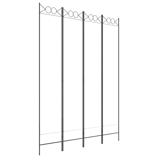 vidaXL 4-Panel Room Divider White 160x220 cm Fabric vidaXL 4-Panel Room Divider White 160x220 cm Fabric