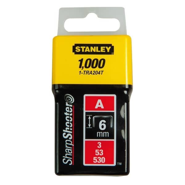 Stanley Light Duty Staples A Type 6mm 1/4