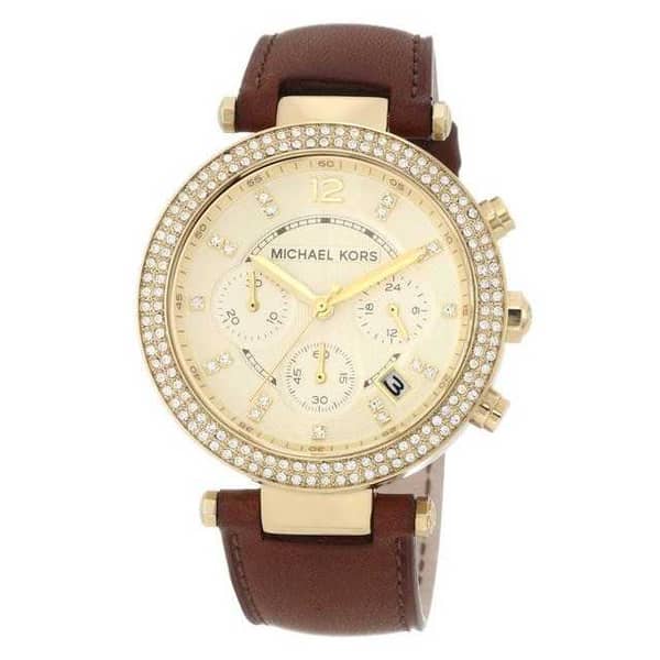 Michael Kors Parker Women's Analog Leather strip Watch Michael Kors Parker Women's Analog Leather strip Watch