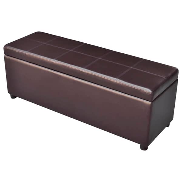 Long Storage Bench Wood Brown Long Storage Bench Wood Brown