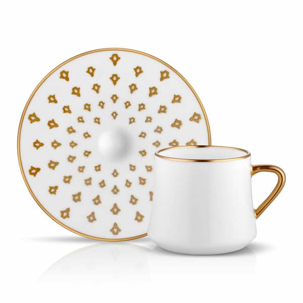 Koleksiyon 31000040243 Sufi Tea Cup Set of 6pcs Drop Gold