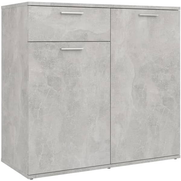 Vidaxl Sideboard Concrete Grey 80x36x75 Cm Chipboard