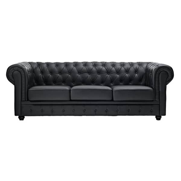 Ingles Sofa Sets Three Seater Sofa in Black Color