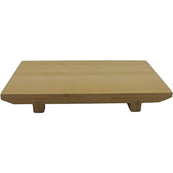 Japanbargain, Sushi Serving Plate Japanese Bamboo Board Sushi Geta Serving Platter (1, 13X7.5)
