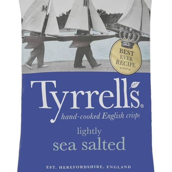 Tyrrells Lightly Sea Salted Crisps 150gm Tyrrells Lightly Sea Salted Crisps 150gm